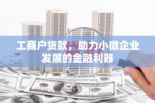 北区工商户贷款，助力小微企业发展的金融利器