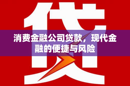 北区消费金融公司贷款，现代金融的便捷与风险