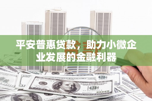 北区平安普惠贷款，助力小微企业发展的金融利器