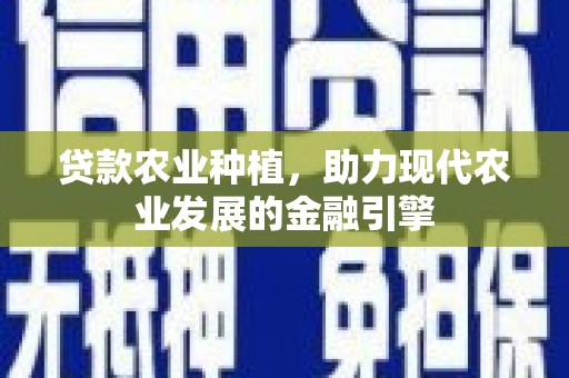 北区贷款农业种植，助力现代农业发展的金融引擎