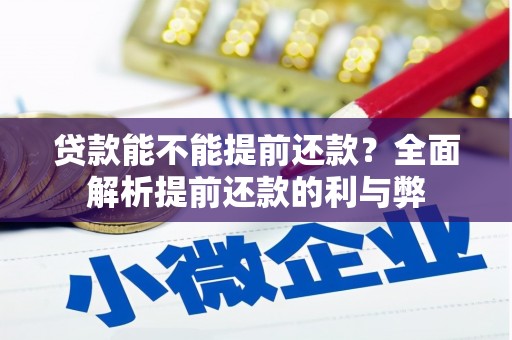 北区贷款能不能提前还款？全面解析提前还款的利与弊