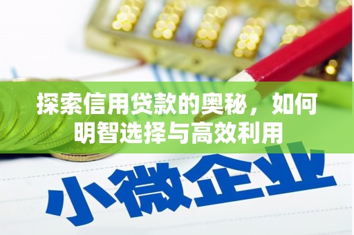北区探索信用贷款的奥秘，如何明智选择与高效利用