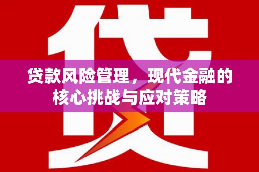 北区贷款风险管理，现代金融的核心挑战与应对策略