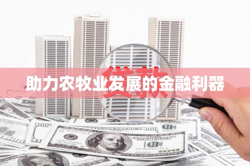 北区助力农牧业发展的金融利器